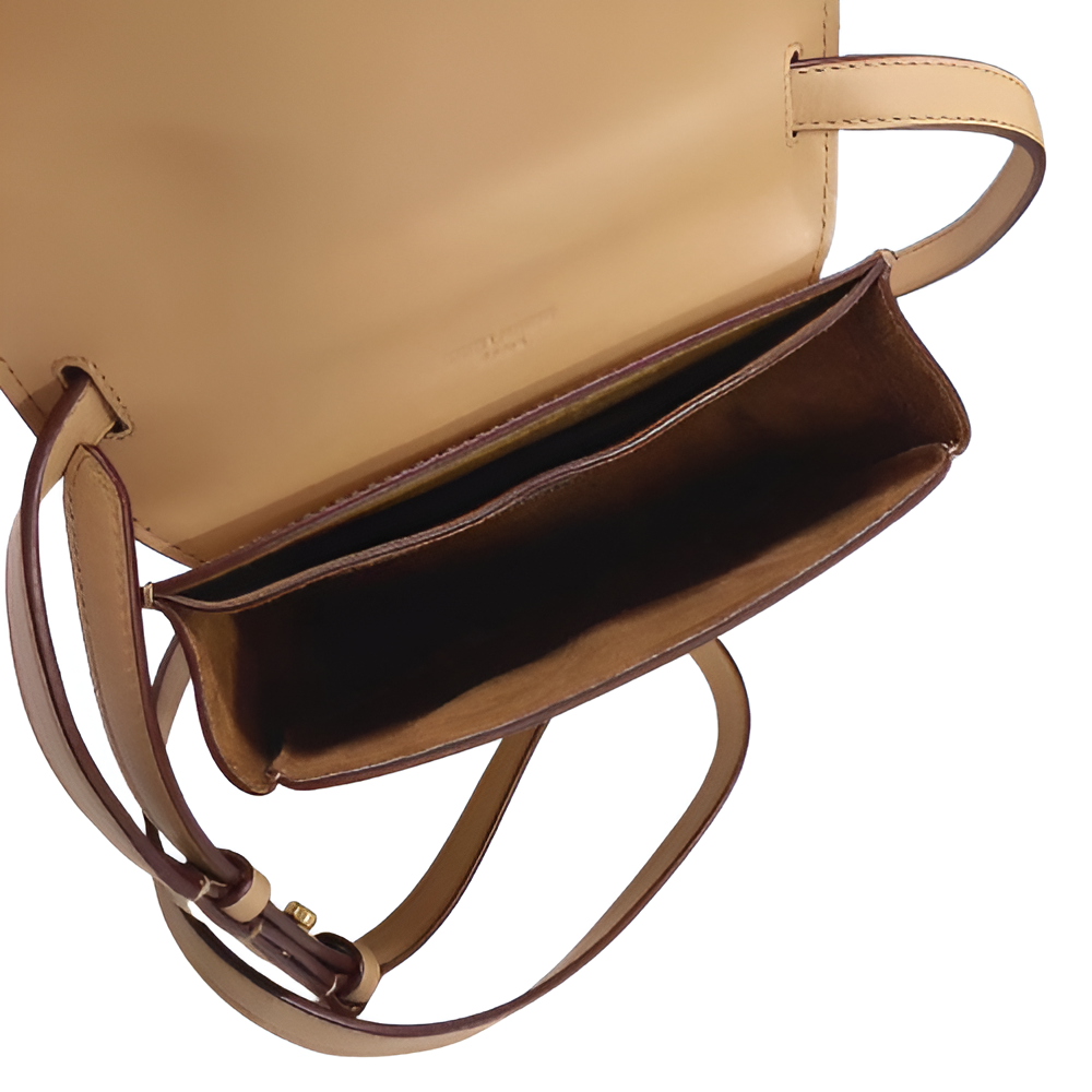 YSL Beige Leather Crossbody Bag