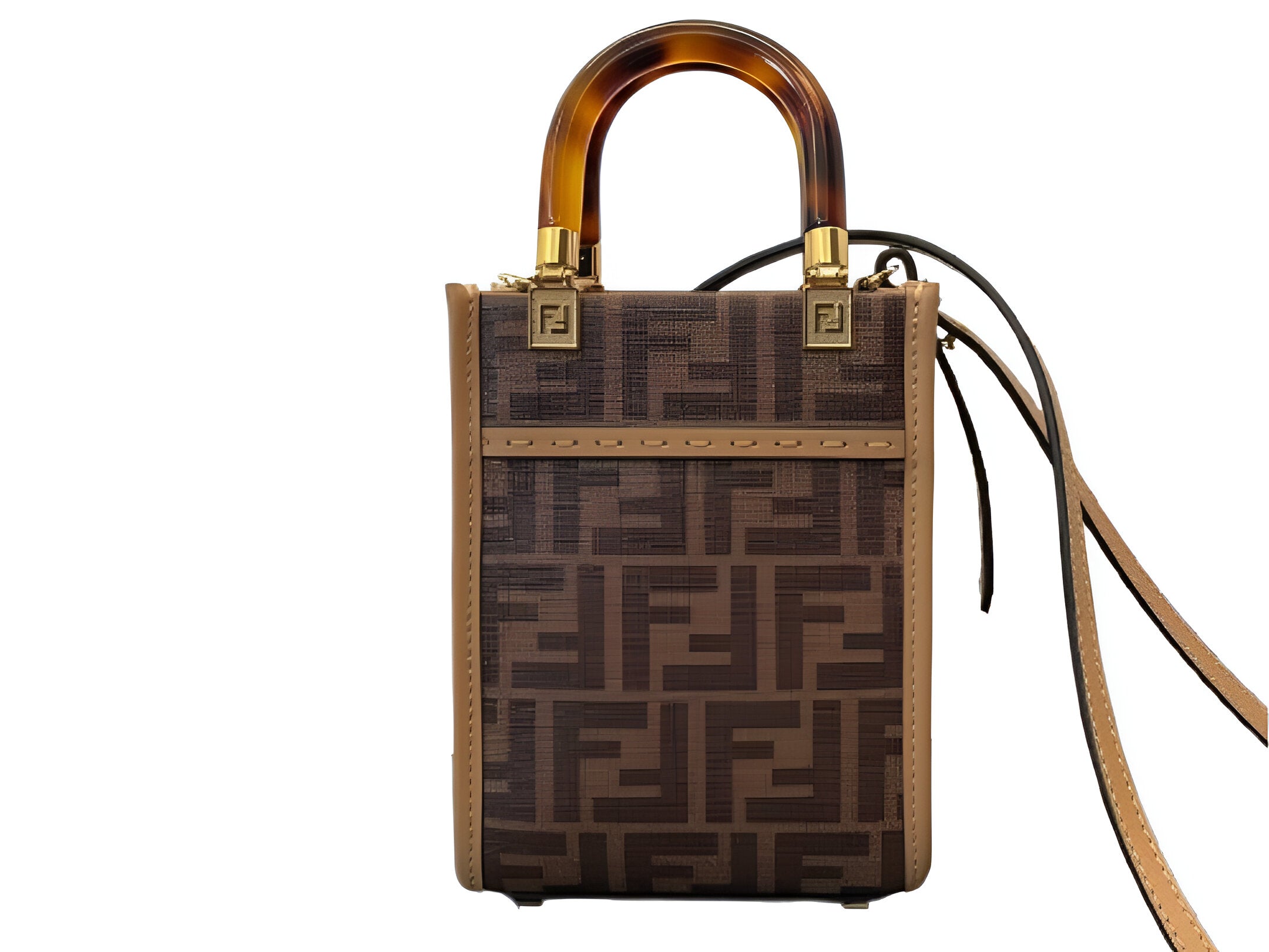 Fendi Monogram Mini Box Tote Bag