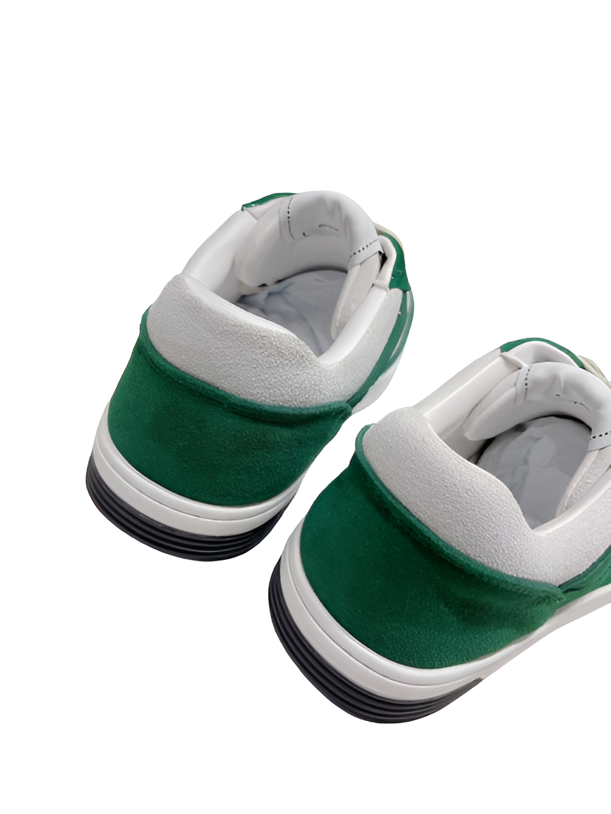 CHANEL Women's Green & White Sneakers
