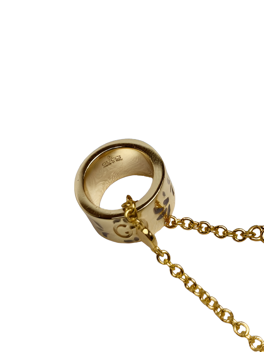 Gucci Hollow Ring Pendant Necklace