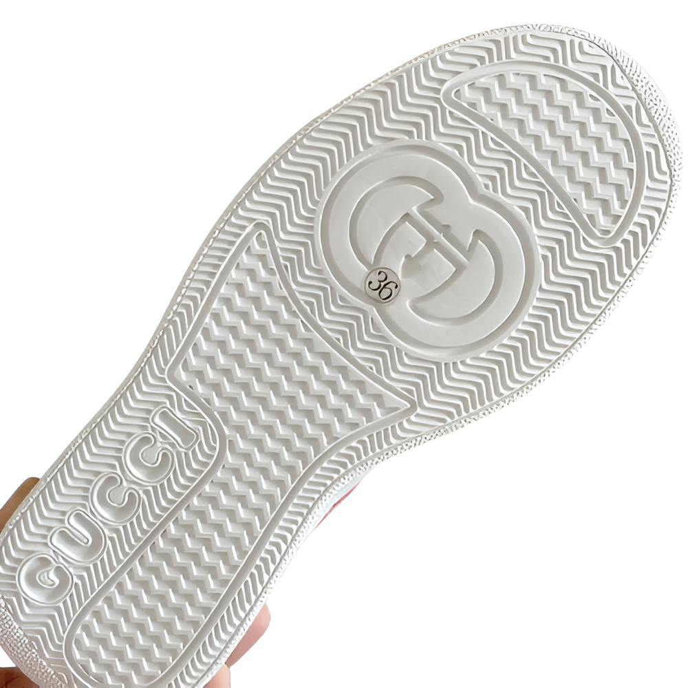 GUCCI Women's Pink and Purple Monogram Sneakers