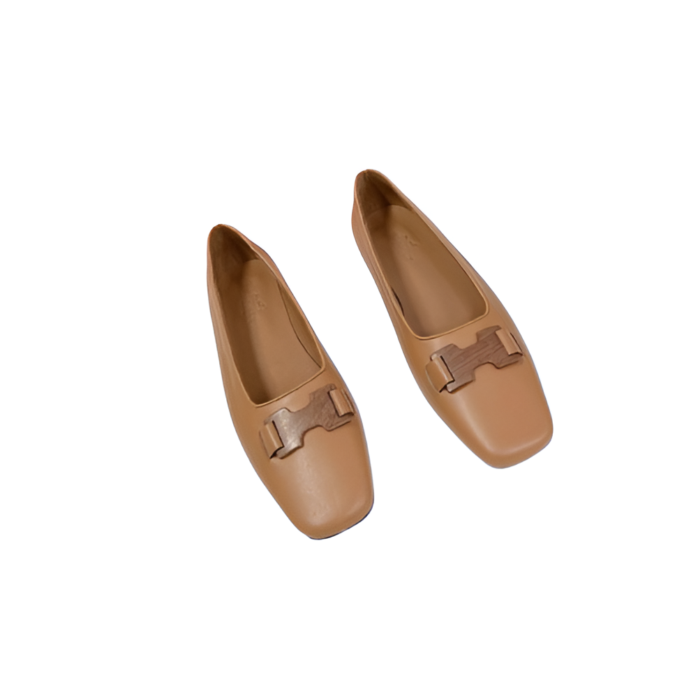 Hermes Women's Brown Leather Loafers