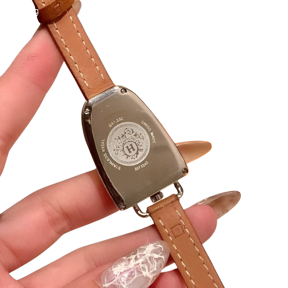 HERMÈS Brown Leather Ladies Watch