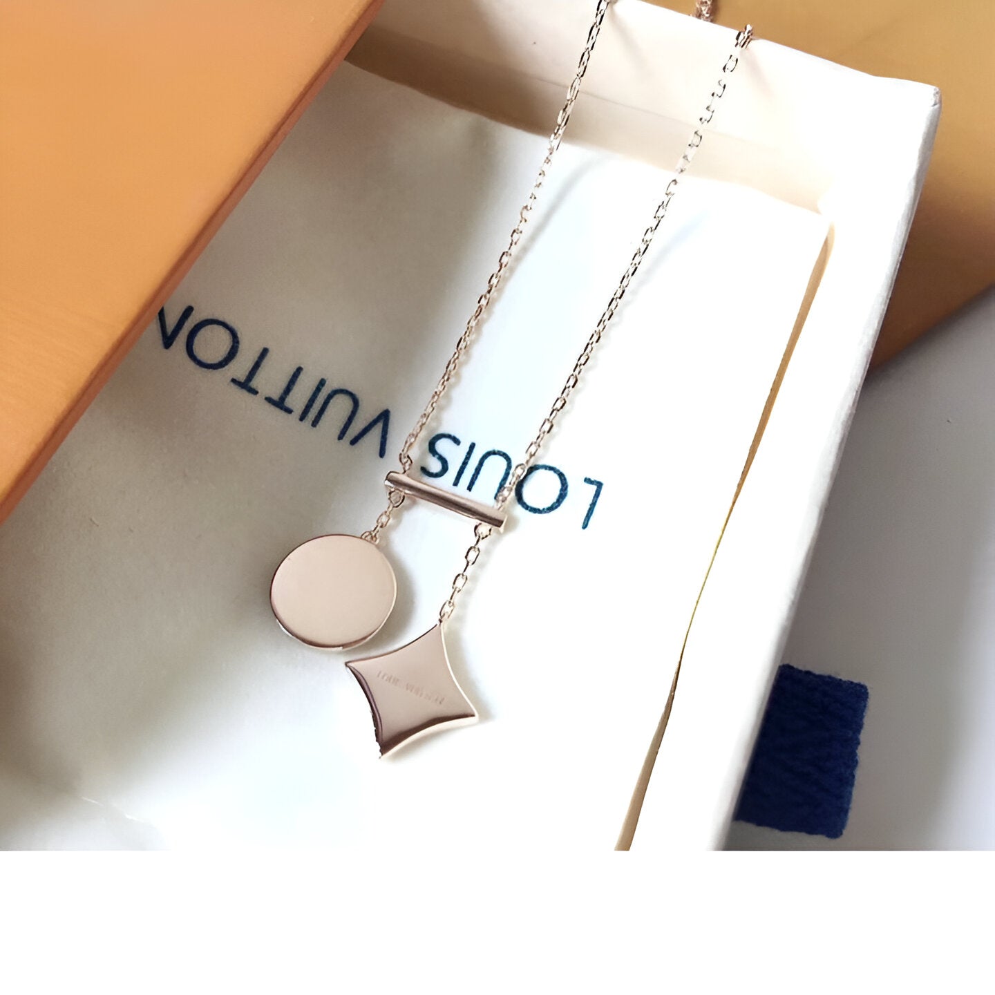 Louis Vuitton Flower Charm Necklace for Women