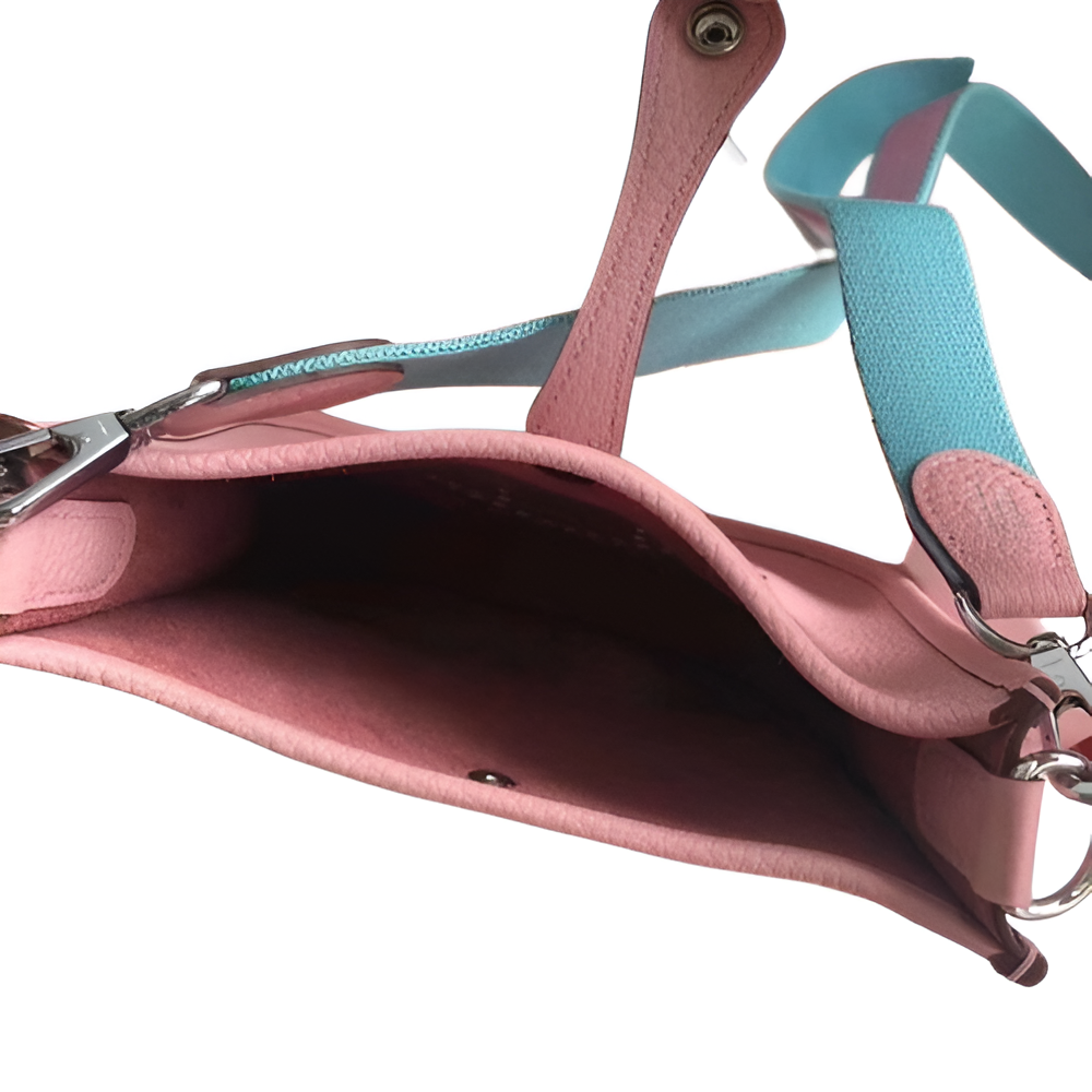 Hermes Pink Leather Shoulder Bag with Adjustable Strap