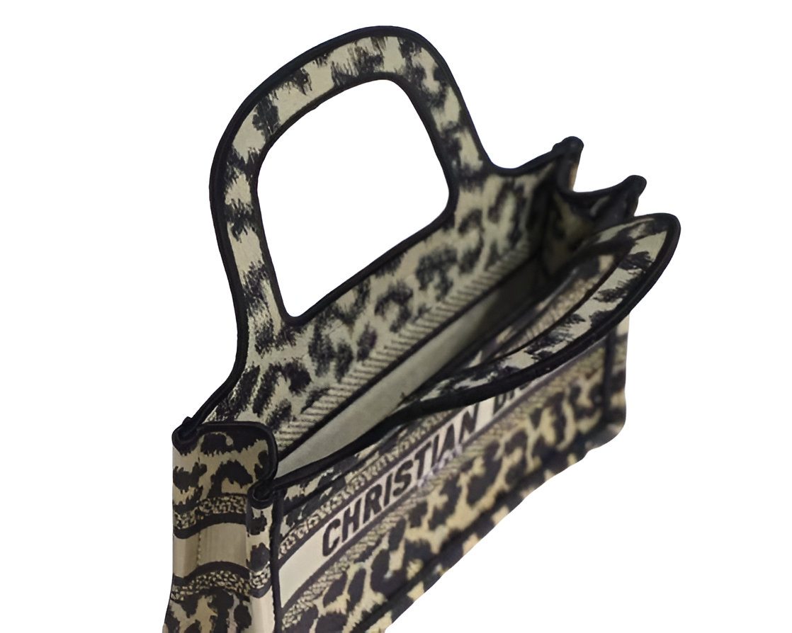 DIOR Leopard Print Mini Tote Bag