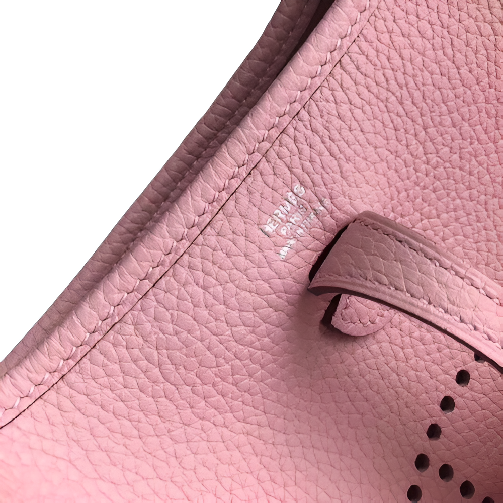Hermes Pink Leather Shoulder Bag with Adjustable Strap