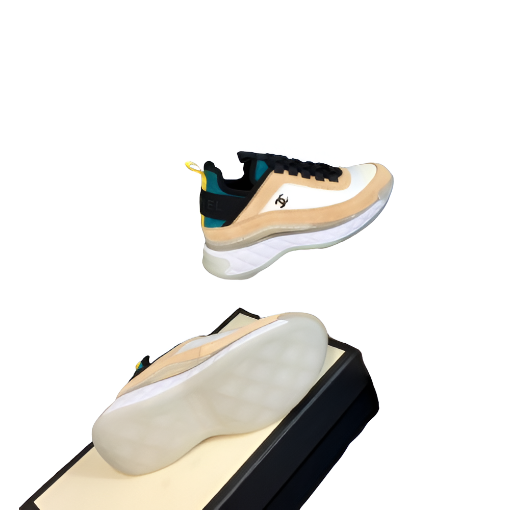 PRADA Beige & Black Men's Sneakers