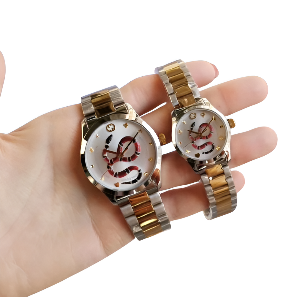 Hermes Serpent Gold & Silver Watch Set - Matching Duo