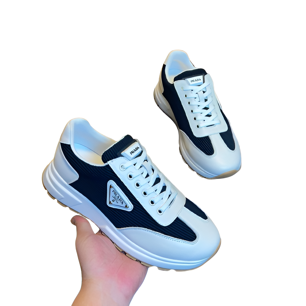 PRADA Men's Sporty Blue & White Sneakers