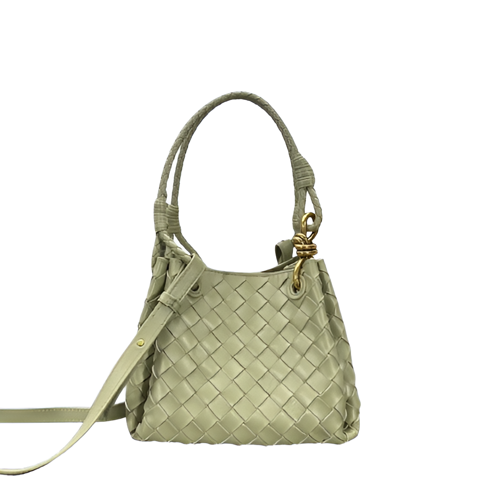 Bottega Sage Woven Leather Bag