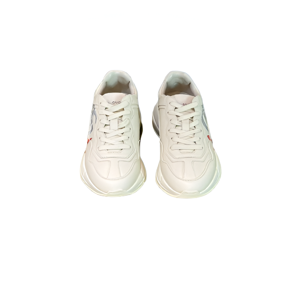 LV Men's White Sneakers with Iconic Logo Design